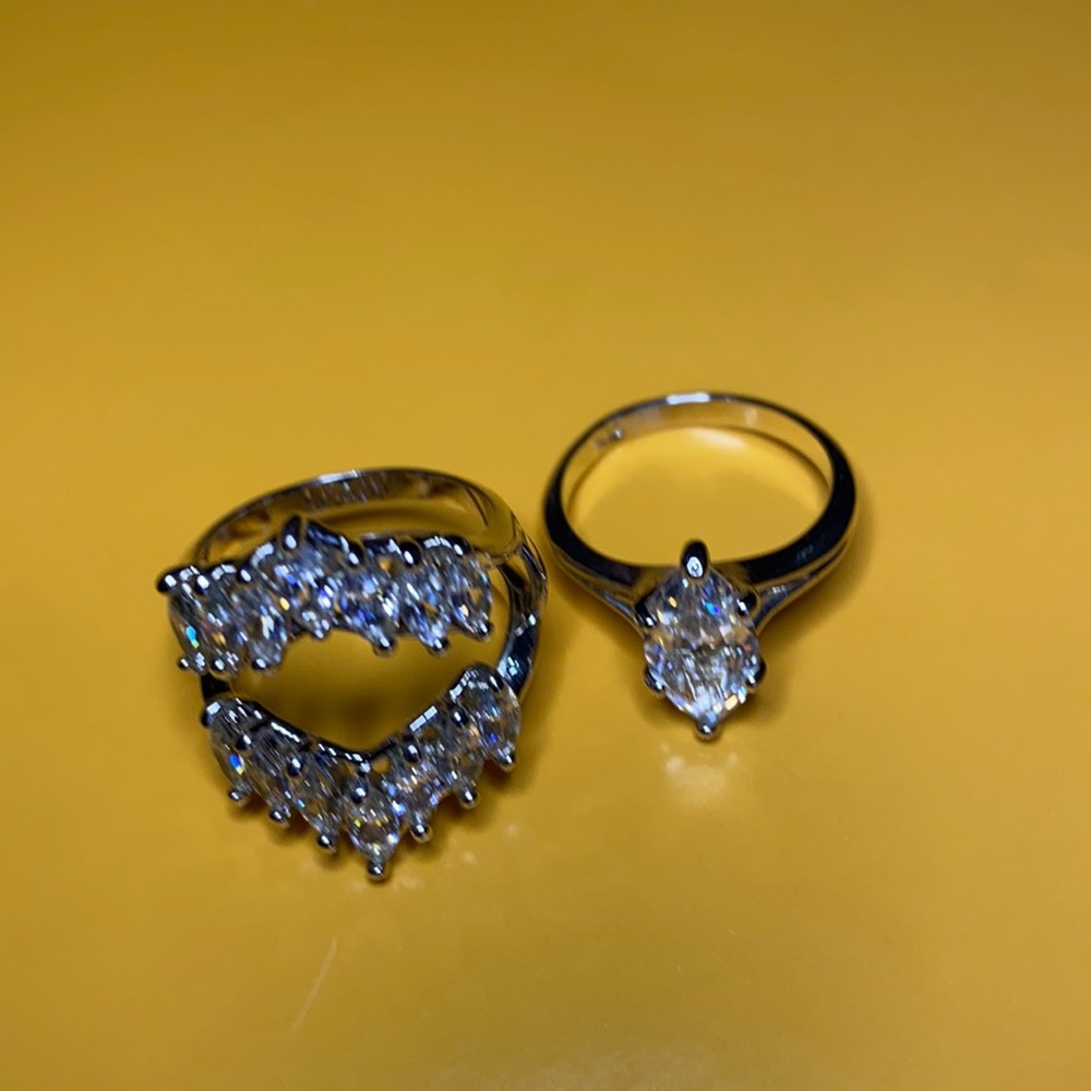 925 Sterling Silver Engagement Set 7